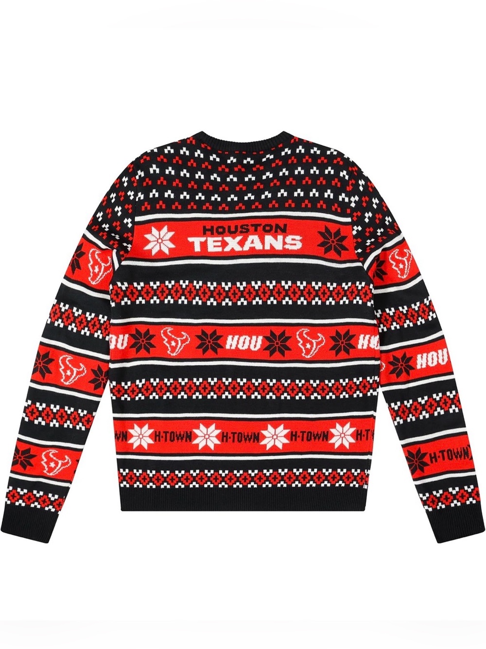 FOCO NFL Team Big Logo Ugly Sweater Houston Texans Size Medium NEW